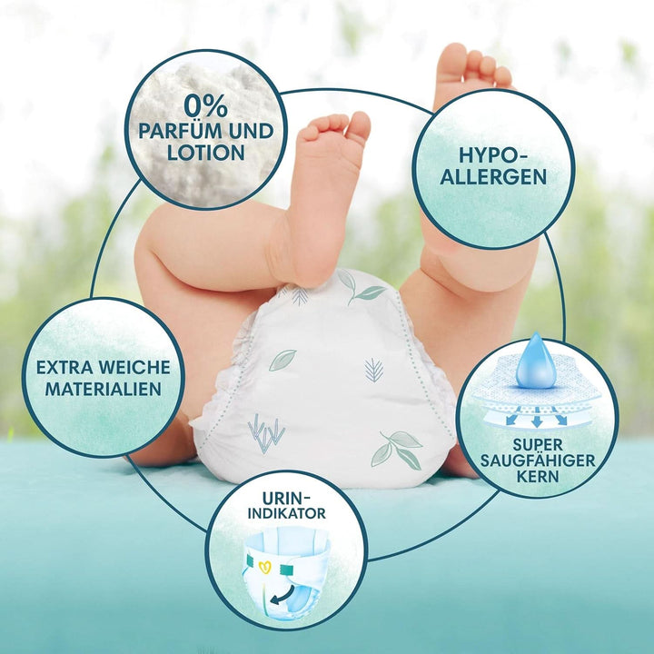 Pampers Baby scutece mărimea 5 (11-16kg) Harmony, Protecție delicată a pielii și ingrediente pe bază de plante, 152 buc. Mama si Copilul Naty Shop