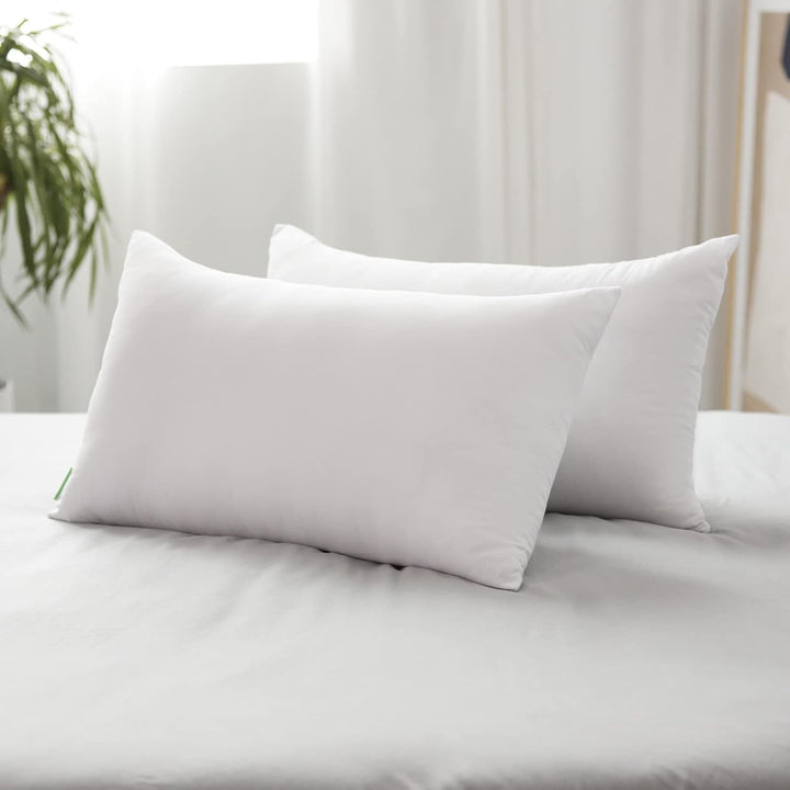 Novilla Pillow 65X65 Set de 2, 2800G (1400Gx2) Pernă reglabilă în înălțime Pernă pătrată de dormit Pernă albă de pat cu zip față de pernă lavabilă Perne standard Naty Shop Seria 14 40X80Cm (2 bucăți)