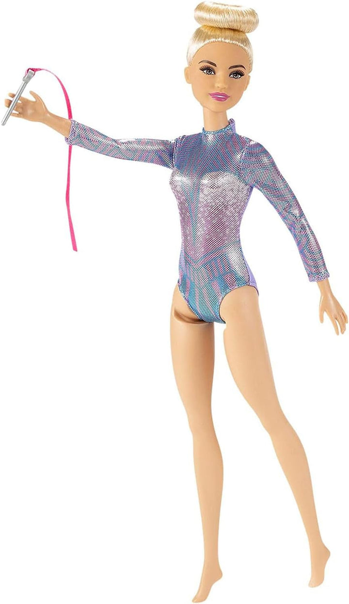 Barbie Doll, You Can Be Anything Barbie Series, Gimnastică ritmică Barbie cu păr blond, accesorii Barbie, inclusiv păpușă Barbie, cadou pentru copii, jucărie de la 3 ani, Gtn65 Papusi Naty Shop