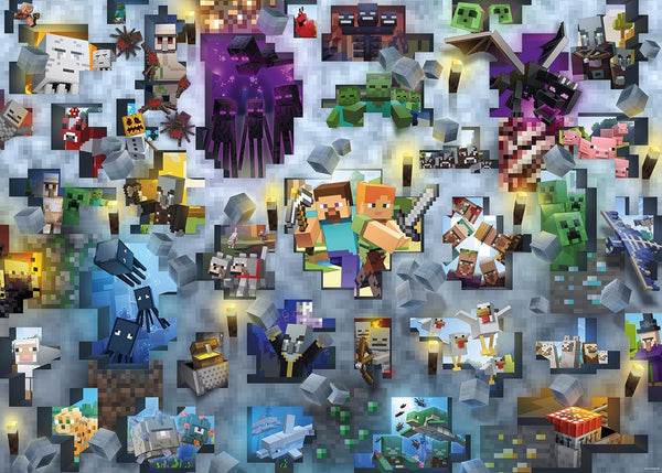 Ravensburger Puzzle 12000422 - Minecraft Mobs - 1000 piese Minecraft Puzzle pentru adulți și copii cu vârsta de peste 14 ani Puzzle Naty Shop Design nou