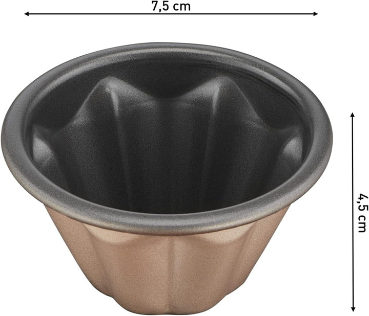 Tefal Creabake J3089304 3 Stück Brioche-Backform Antihaft-Beschichtung, Leicht Entnehmbar, Stapelbar, Einfache Aufbewahrung, Backform Matrite si tavi pentru copt Naty Shop