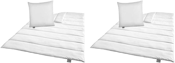 Set de pat Traumnacht Green - Plapumă pentru toate anotimpurile 135X200 Cm + pernă 80X80 Cm, durabil cu husă din microfibră, produs în conformitate cu standardul de calitate german (pachet de 2) Plapumi si pilote Naty Shop Titlu implicit