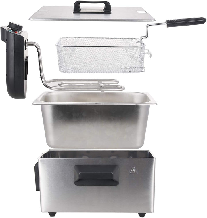 Friteuză cu ulei Emerio 3.0L cu tehnologie Cold Zone, 2000 W Electrocasnice Naty Shop