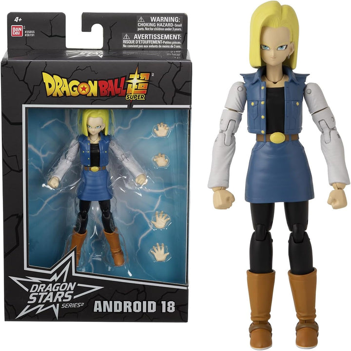 BANDAI - Dragon Ball Super - Figurina Dragon Stars 17 Cm - Goku Ultra Instinct - Licența oficială Dragon Ball - Figura articulată Goku - Jucărie pentru copii 4+ ani - 35994J Action figures Naty Shop C-18