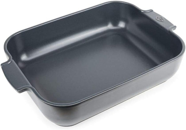 Peugeot Appolia Rechteckige Auflaufform Mit Griffen, Keramik, Schiefer / Grau, 8,3X40,5X27,2 Cm, Fassungsvermögen: Ca. 4 L, 60022 Matrite si tavi pentru copt Naty Shop Schiefergrau