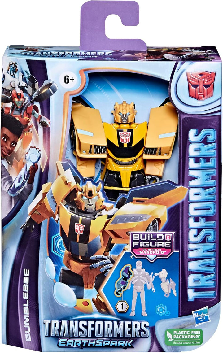 Jucărie Transformers Earthspark Deluxe Class Bumblebee, figurină de acțiune înaltă de 12,5 cm, jucărie robot pentru copii cu vârsta peste 6 ani Action figures Naty Shop