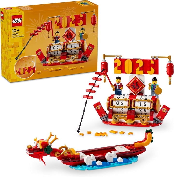 Calendar de vacanță LEGO, cadou de vacanță chineză pentru băieți și fete, set de construcție pentru Anul Nou Lunar, permite copiilor să se joace imaginativ, jucărie festivă, decorare de Anul Nou Chinezesc 40678 Seturi de constructie Besuche den LEGO-Store Titlu implicit