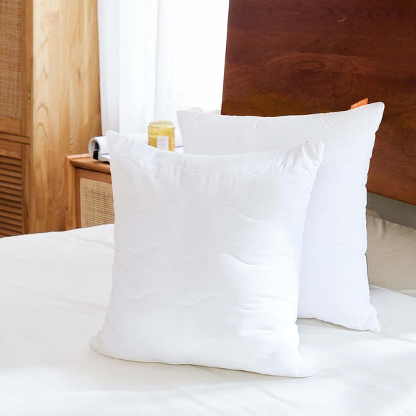 Pernă Sweetnight 40X40 Set de 2, umplutură de pernă din fibre de lemn din poliester, pernă moale și de susținere pentru toate pozițiile de dormit, pernă de dormit respirabilă, lavabilă cu fermoar Perne standard Naty Shop Set de 2 40 X 40 Cm 40X40Cm(2 bucăți)