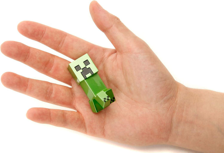Jada Toys Minecraft Figure Set (4 bucăți) Fabricat din metal - Minecraft Caves & Cliffs Personaje de colecție (Steve, Alex, Creeper și Warden) Pentru gameri și colecționari de peste 8 ani, 6 cm fiecare Action figures Naty Shop