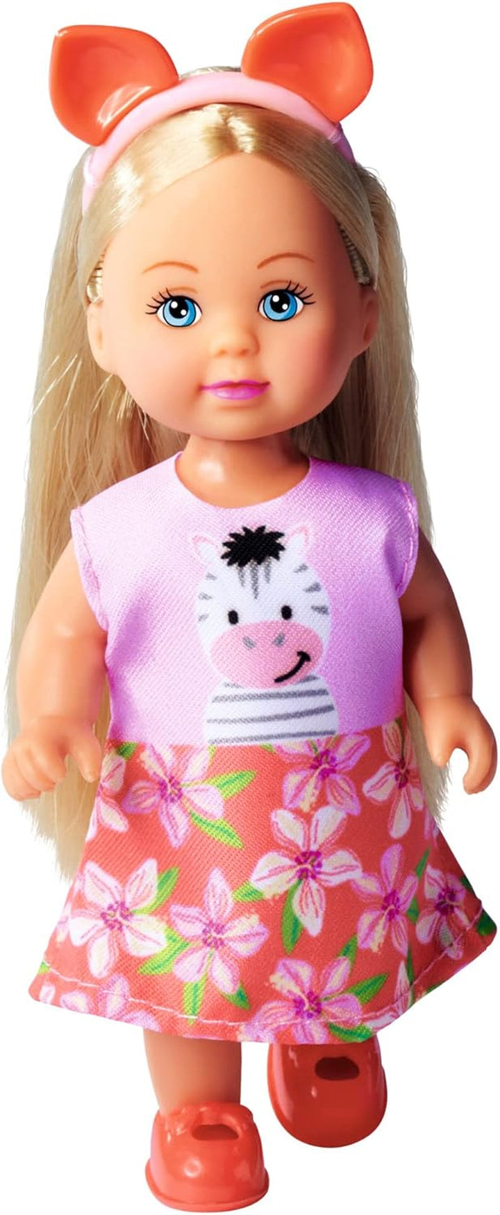 Simba 105733623 - Evi Love Cutie, 3 asortate, Se livrează un singur articol, Păpușa de joacă poartă un costum drăguț de animal cu bentiță, 12cm, De la 3 ani Papusi Naty Shop