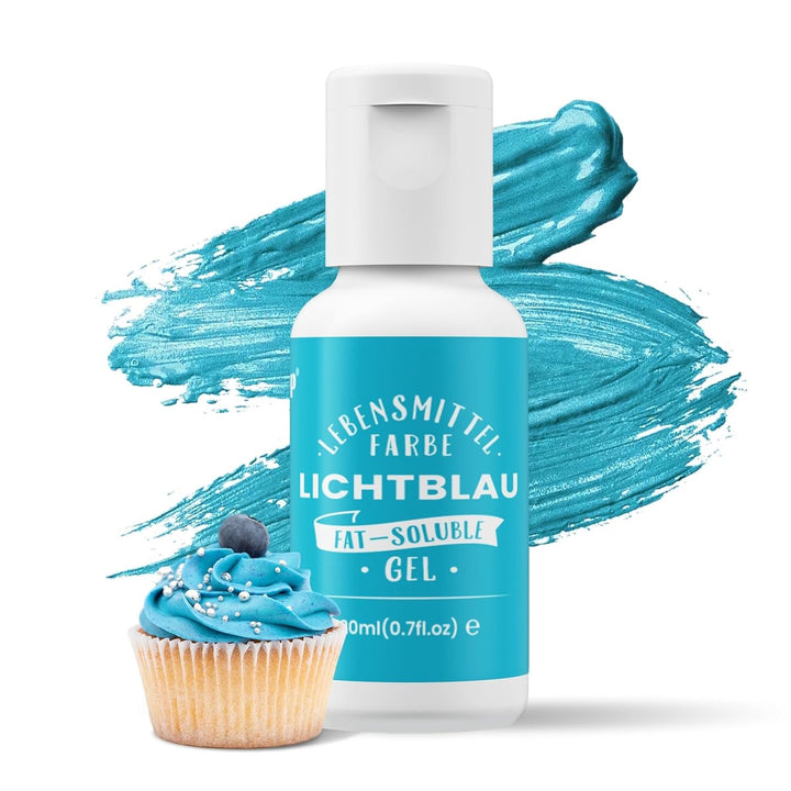 Oil Blend, colorant alimentar pe bază de ulei foarte concentrat, 20 ml Coloranti Alimentari Naty Shop Albastru deschis