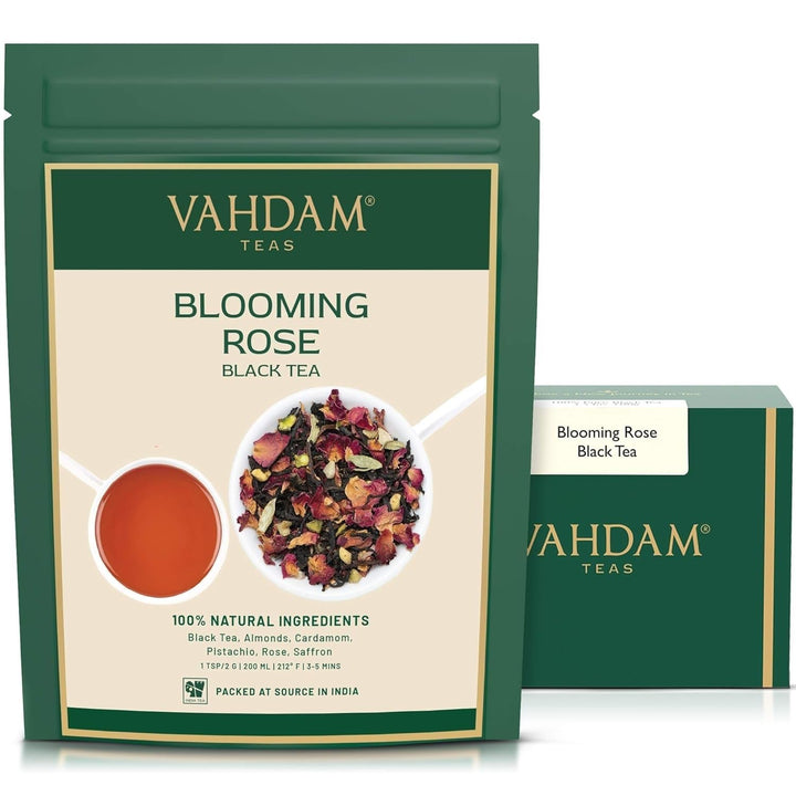 VAHDAM, ceai verde cu mușețel, mentă și citrice (100 g) Ceai natural 100% | Ceai verde, flori de mușețel, mentă, coji de portocală, ceai de mușețel | Direct de la sursa din India