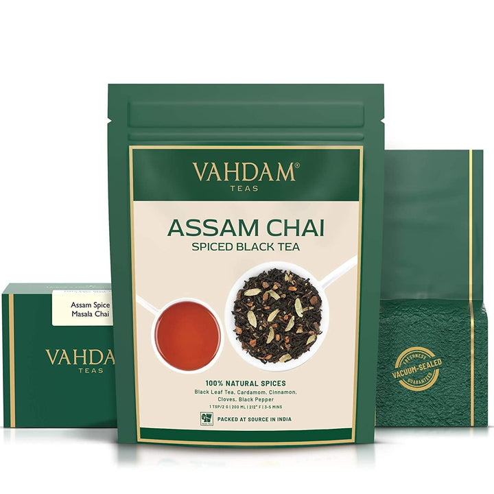 VAHDAM, ceai verde cu mușețel, mentă și citrice (100 g) Ceai natural 100% | Ceai verde, flori de mușețel, mentă, coji de portocală, ceai de mușețel | Direct de la sursa din India