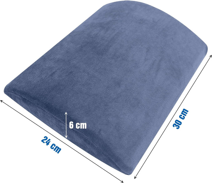 PETEX Pernă lombară 30 X 24 X 6 Cm gri - Pernă de susținere pentru mașină Pernă lombară pentru spate Perne lombare Naty Shop