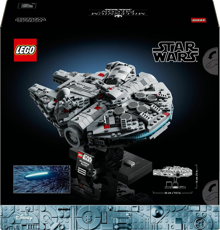 LEGO Star Wars Millennium Falcon, set aniversar 25 de ani pentru adulți, navă construibilă, piesă de colecție din "O nouă speranță", kit model navă spațială, cadouri pentru bărbați, femei 75375 Seturi de constructie Besuche den LEGO-Store