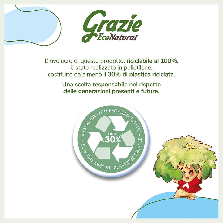 Grazie Natural, hârtie igienică, Maxi Ecol FSC, 48 role, testată dermatologic, hârtie igienică 100% reciclată, ecologică, fabricată în Italia