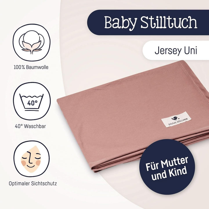 Julius Zöllner Stilltuch Aus 100 Prozent Jersey-Baumwolle, OEKO-TEX STANDARD 100, Made in Germany, Uni Tan Accesorii Hrana si Alaptare Bebe Naty Shop