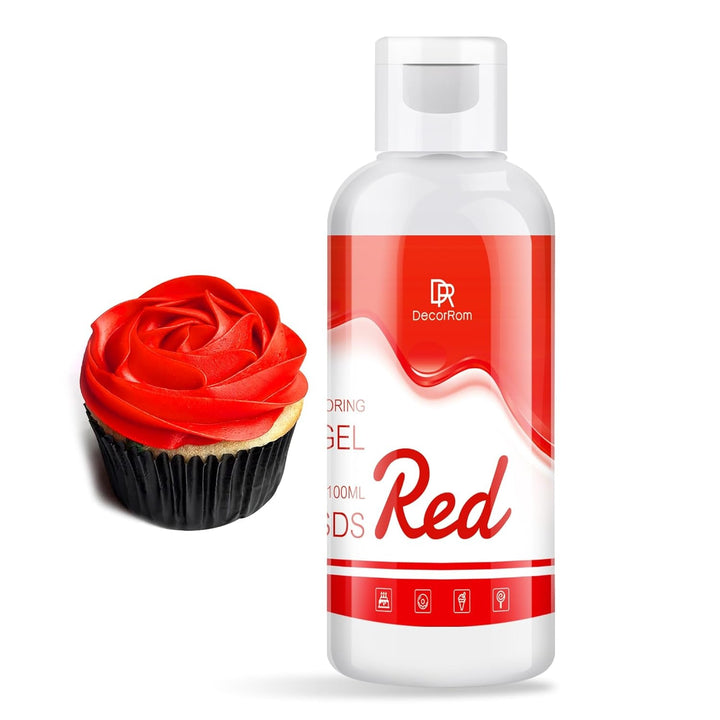 DecorRom, coloranti alimentari gel, 100 ml Coloranti Alimentari Naty Shop Rosu