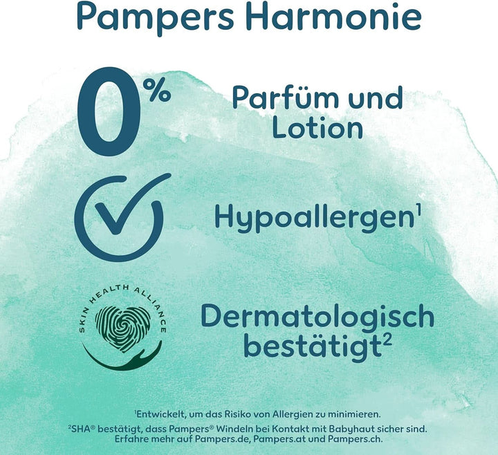 Pampers Baby scutece mărimea 5 (11-16kg) Harmony, Protecție delicată a pielii și ingrediente pe bază de plante, 152 buc. Mama si Copilul Naty Shop