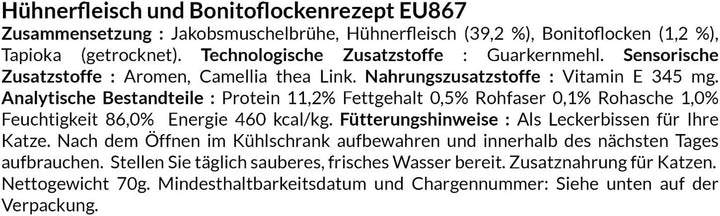 INABA Dashi Delights Hrană umedă pentru pisici 100% pui natural | Fără cereale, fără zahăr, fără arome artificiale, 86% umiditate | Tratamente premium pentru pisici în bulion 70 G (pachet de 6)
