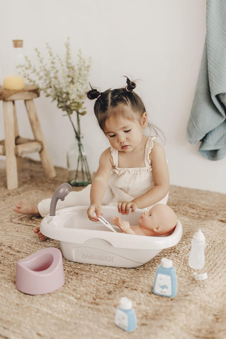 Smoby - Cadă pentru păpuși Baby Nurse - Cadă pentru păpuși cu biberon și o mulțime de accesorii, accesorii pentru păpuși până la 42 cm, pentru copii de la 3 ani, 220366 Papusi Naty Shop