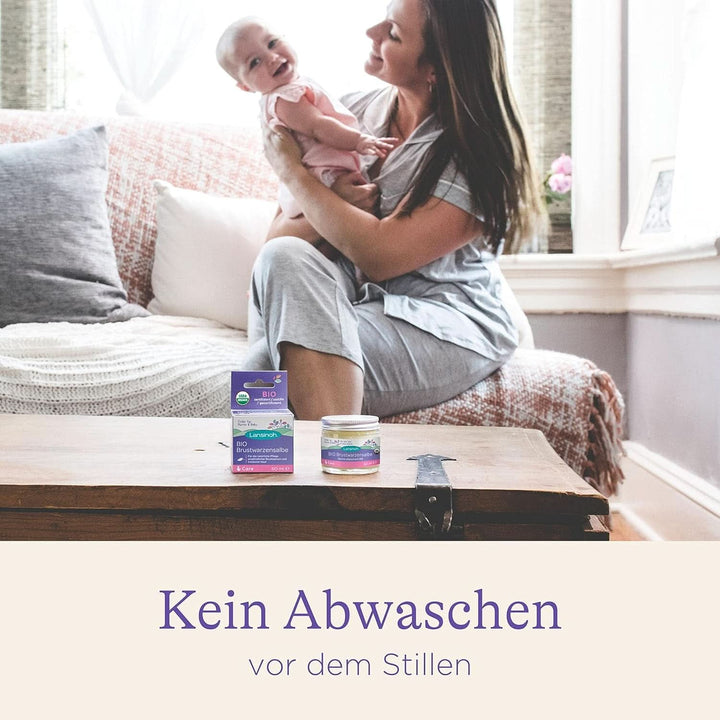 Lansinoh BIO Brustwarzensalbe, 60 Ml - Natürliche Pflege Empfindlicher Brustwarzen Und Trockener Haut - Klimaneutral Accesorii Hrana si Alaptare Bebe Naty Shop