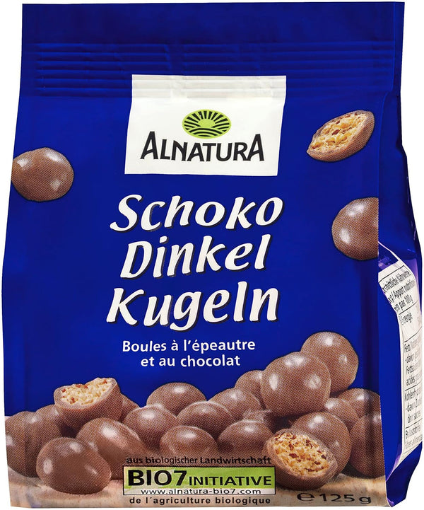 Bile de speltă cu ciocolată organică și lapte, 125g