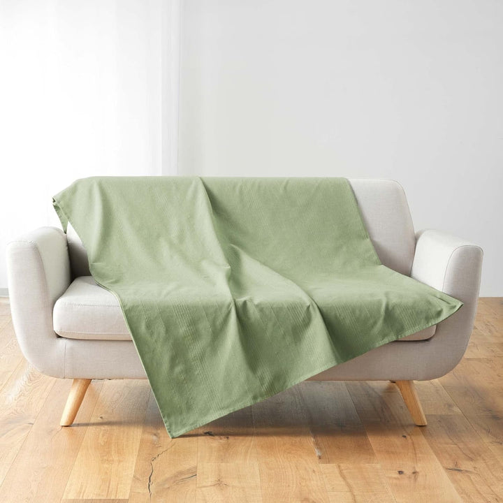 Douceur D'Intérieur, Pătură (220 X 240 Cm) Lucile Curry, Polycotton, Unicolor Paturi si Cuverturi Douceur d'IntÃ©rieur Sage 220 X 240 Cm