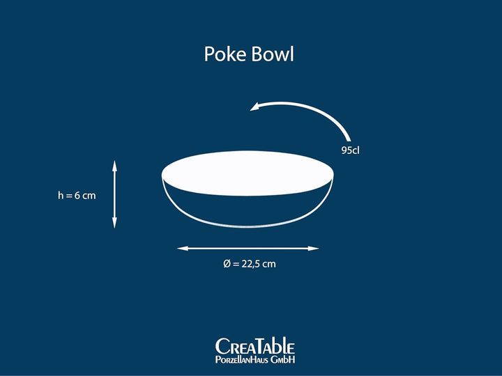 Creatable, 23422, Serie Nature Collection - Poke Bowl, 4-Teiliges Geschirrset, Bowl-Set Aus Steinzeug, Spülmaschinen- Und Mikrowellengeeignet, Qualitätsproduktion Seturi vesela masa Naty Shop