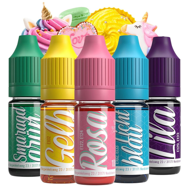 Belissia, coloranti alimentari lichizi, diverse cantitati si culori Coloranti Alimentari Naty Shop Set unicorn