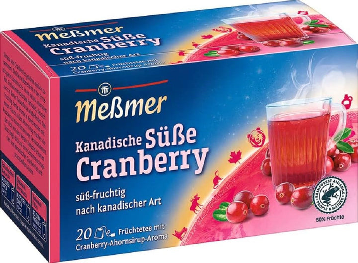 Ceai Meßmer Ländertee | Fructe de pădure nordice | 20 pliculețe de ceai | Fără gluten | Fără lactoză | Vegan