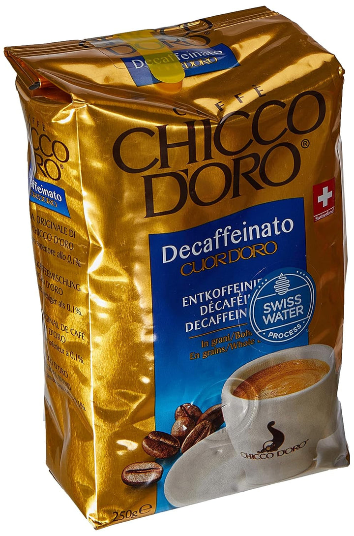 Chiccodoro Cuor D'Oro, boabe decofeinizate, 250 G Cafea Naty Shop