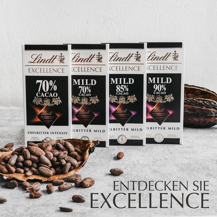 Lindt EXCELLENCE 70% cacao - ciocolată neagră, tableta de 100 grame Naty Shop
