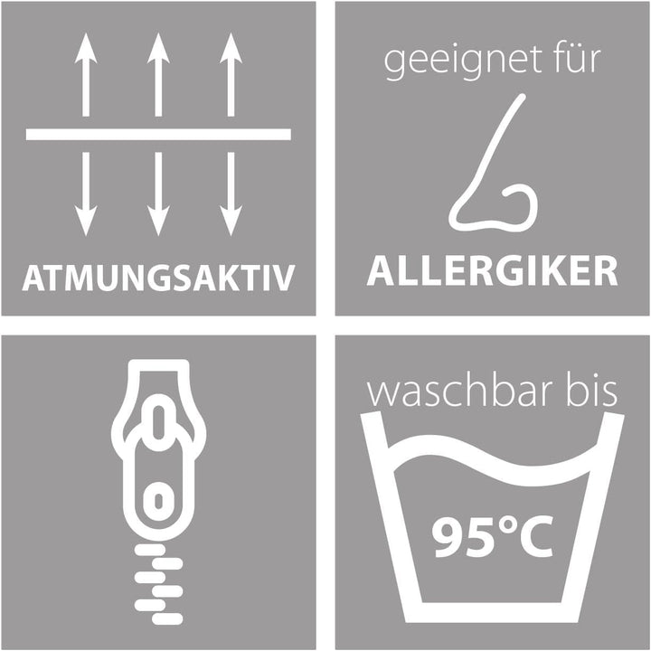 Traumnacht Pernă confortabilă ruletă, Set de 4 perne, Cu capac matlasat și umplutură din tije de spumă, 40 X 40 cm, Certificat Oeko-Tex, Produs în conformitate cu standardul de calitate german Perne standard Naty Shop