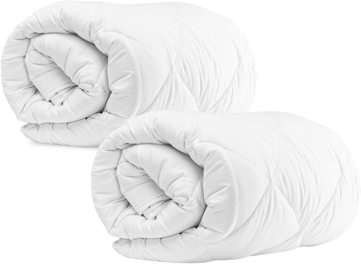 Komfortec Summer Blanket 135X200 Cm, 170Gsm, Pătură subțire și ușoară pentru vară, pătură antialergică, albă Plapumi si pilote Naty Shop 135 X 200 Cm pachet dublu Pătură all-season
