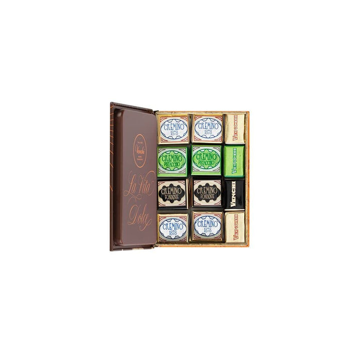 Venchi, Mini carte cu diverse ciocolate Cremini, 127 grame Bomboane de Ciocolata Naty Shop