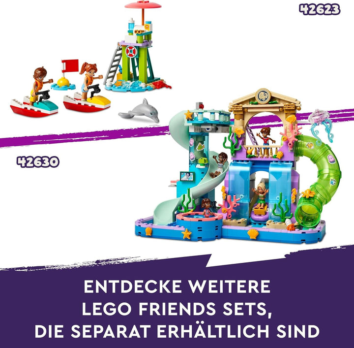 LEGO Friends Smoothie Stand At The Beach, set de joacă pentru jocuri de rol, idee de cadou pentru fete și băieți de la 6 ani cu figuri de joacă, broască țestoasă și accesorii, jucărie pentru dezvoltare socială 42625 Seturi de constructie Besuche den LEGO-Store