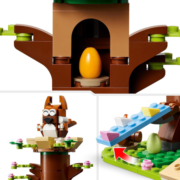 LEGO Spring Animal Playground, set de construcție cu pasăre și veveriță, set de joacă cu casă în copac pentru copii, idee de cadou pentru băieți și fete de la 8 ani, set de animale, jucărie cu figuri de animale 40709 Seturi de constructie Besuche den LEGO-Store