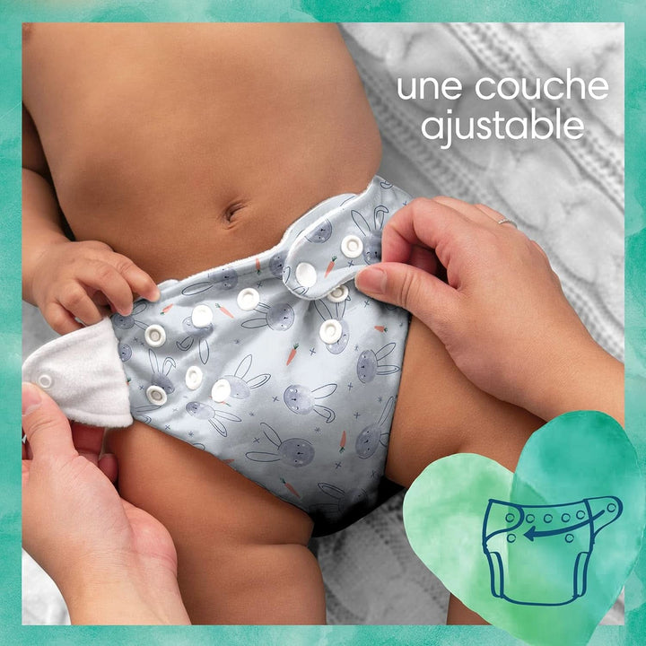Pampers - Harmony Hybrid Starter Pack, 3 scutece lavabile + 25 șervețele de unică folosință - 1 pachet Mama si Copilul Naty Shop