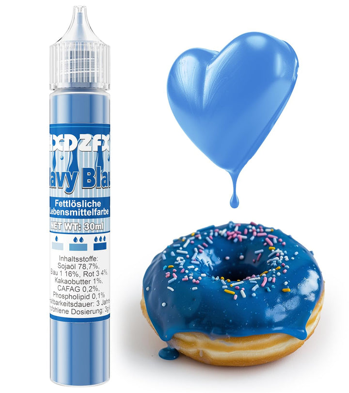 Colorant alimentar liposolubil, pe baza de ulei, 30 ml Coloranti Alimentari Naty Shop Albastru Navy