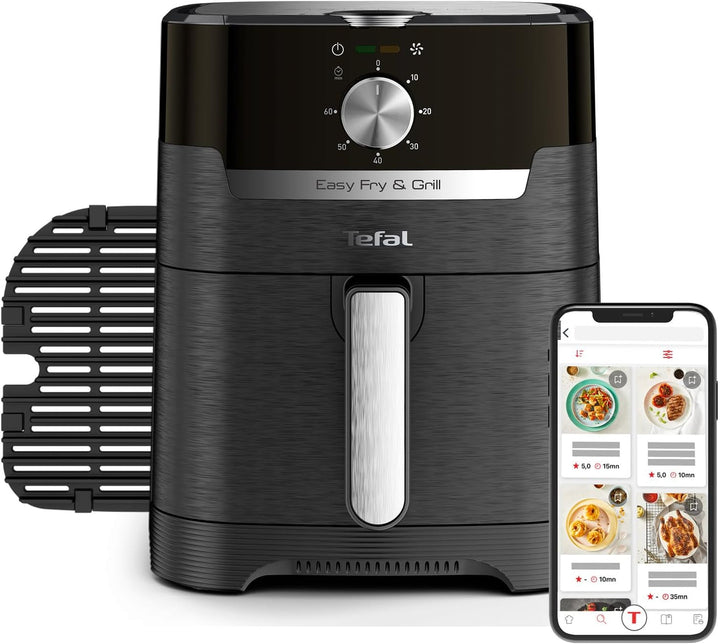 Tefal EY5018 Easy Fry & Grill Classic Air Fryer, tehnologie 2 în 1 (Air Fryer și Grill), XL, 4,2 litri pentru 6 porții, 1550 watti Electrocasnice Naty Shop