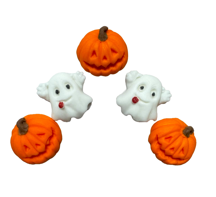 Set 5 decoratiuni comestibile din zahar, Toamna Decoratiuni din Pasta de Zahar Naty Shop
