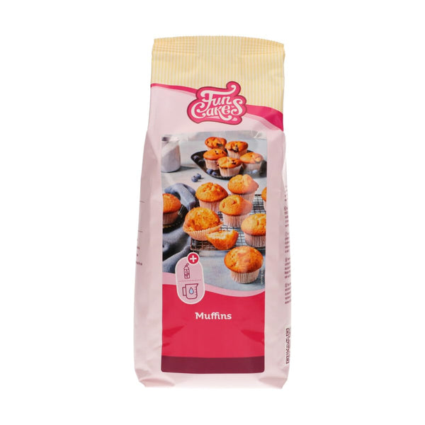 Funcakes Mix Für Muffins, Backen Sie Einfach Köstliche Muffins, Perfekte Amerikanische Muffins, Geeignet Für Die Herstellung Von Blaubeermuffins Oder Schokoladensplitter-Muffins, Halal., 1 Kg Naty Shop Default Title