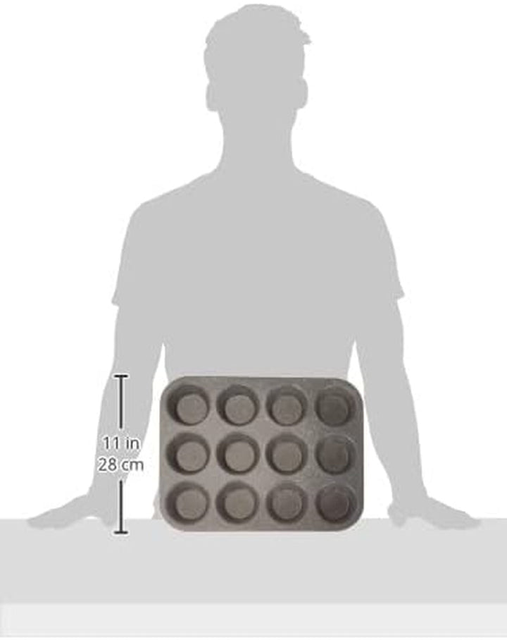 Bakeware PETRAVERA Backform Für Muffins 12 STK Grau Matrite si tavi pentru copt Naty Shop