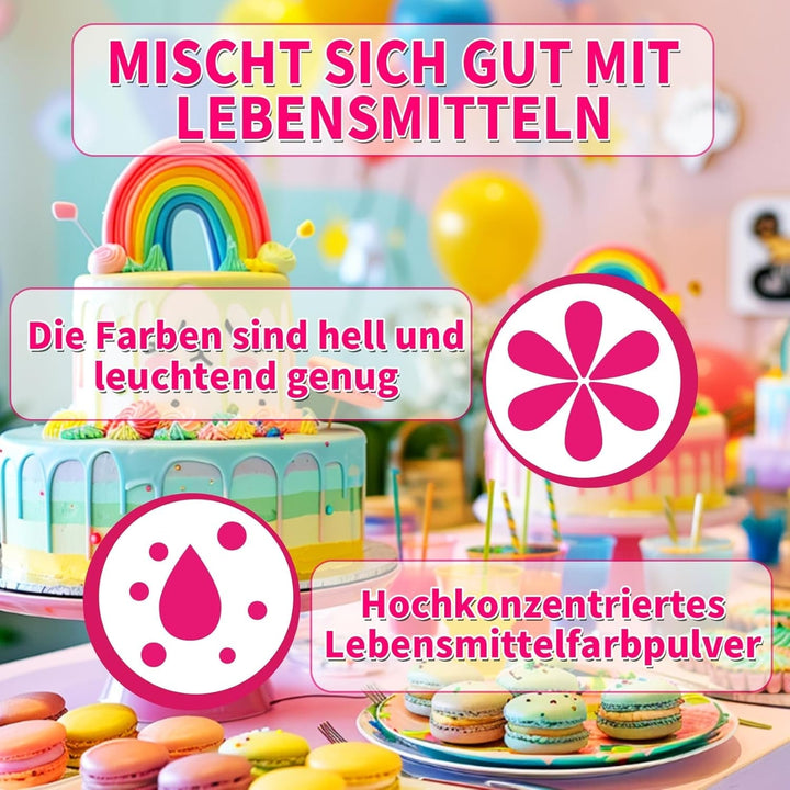 Set 2 coloranti alimentari, pulbere, rosu si negru, 5 grame fiecare Coloranti Alimentari Naty Shop