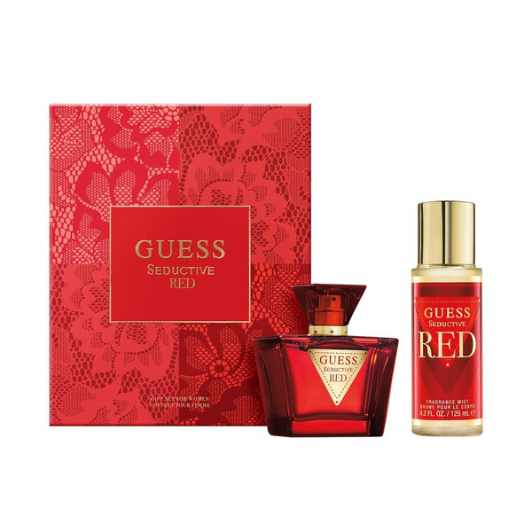 Set cadou GUESS Seductive Red pentru femei – Apă de toaletă 75 ml, Spray de corp 125 ml – Parfum gurmand floral-fructat, de lungă durată