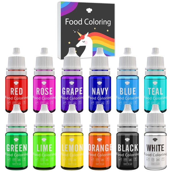 Set coloranti alimentari lichizi, diverse cantitati si culori Coloranti Alimentari Naty Shop Set 12 coloranti