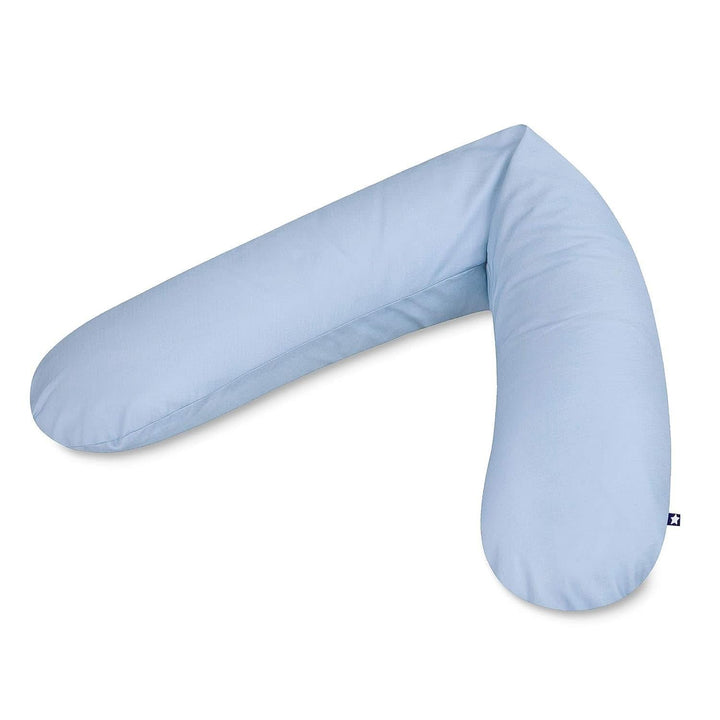 Perna de alaptare Julius Zöllner, umplutura cu fulgi deosebit de confortabila si dulcioasa, bumbac, cca 180 cm Accesorii Hrana si Alaptare Bebe Naty Shop Uni Blue