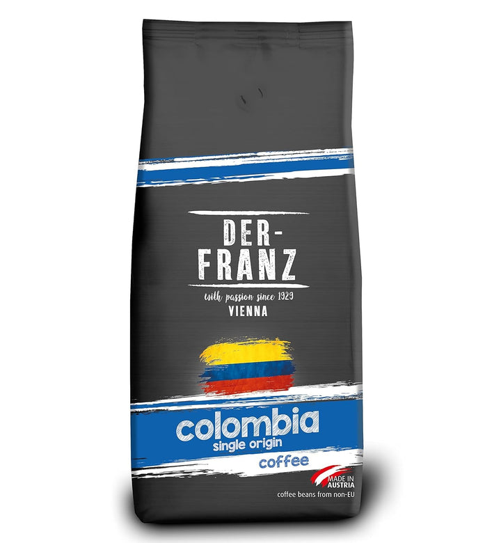 DER-FRANZ Cafea Crema, Intensitate 4/5, 100% Arabica, boabe de cafea întregi Cafea Naty Shop 1 Kg Columbia