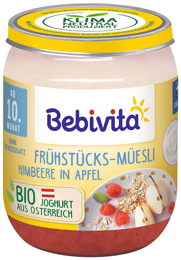 Mic dejun muesli, diverse fructe Mama si Copilul Naty Shop 160 grame Zmeură / Mere